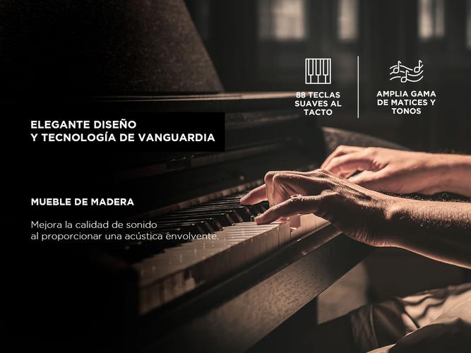 Piano Eléctrico 88 Notas 3 Pedales Con Mueble - 2