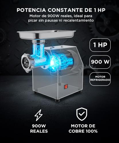 Picadora De Carne Industrial 1 Hp Gadnic Big-P Acero Inoxidable  Outlet - 2