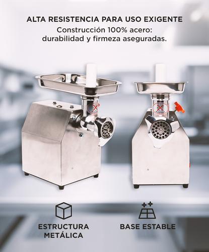 Picadora De Carne Industrial 1 Hp Gadnic Big-P Acero Inoxidable  - 3