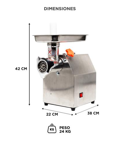 Picadora De Carne Industrial 1 Hp Gadnic Big-P Acero Inoxidable  - 5
