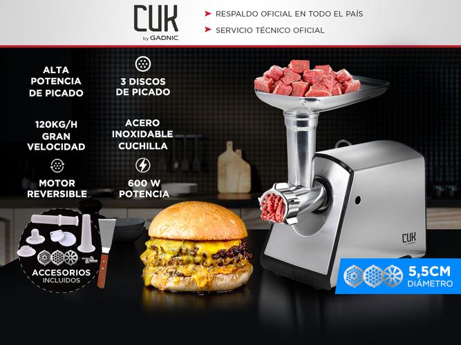 Picadora De Carne Cuk By Gadnic P800l 220V Acero Inoxidable  - 1