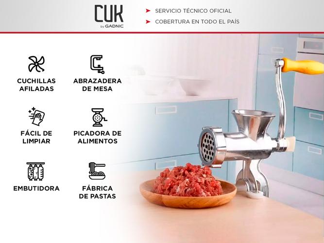 Picadora de Alimentos Gadnic PC80 Manual Para Carne Verduras o Pasta - 1