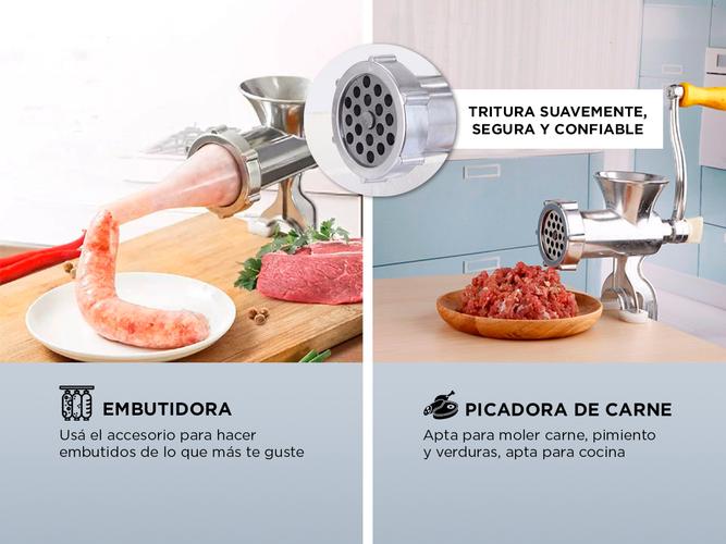 Picadora de Alimentos Gadnic PC80 Manual Para Carne Verduras o Pasta - 2