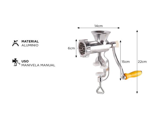 Picadora de Alimentos Gadnic PC80 Manual Para Carne Verduras o Pasta - 4