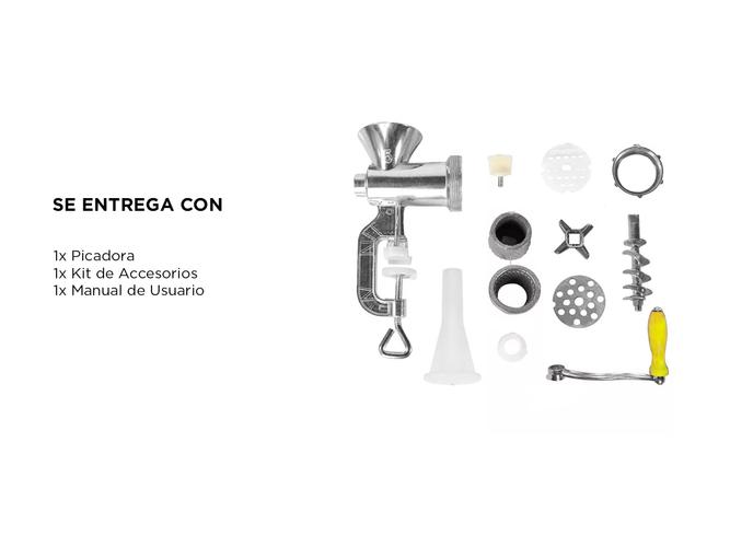 Picadora de Alimentos Gadnic PC80 Manual Para Carne Verduras o Pasta - 5