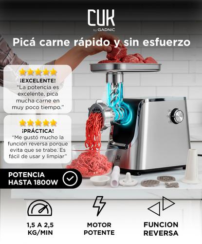 Picadora de Carne Eléctrica Cuk By Gadnic Titanium Potencia 6001800W  - 1