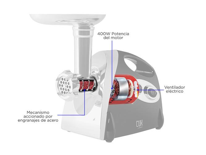 Picadora de Carne Eléctrica Gadnic P90 Outlet - 4