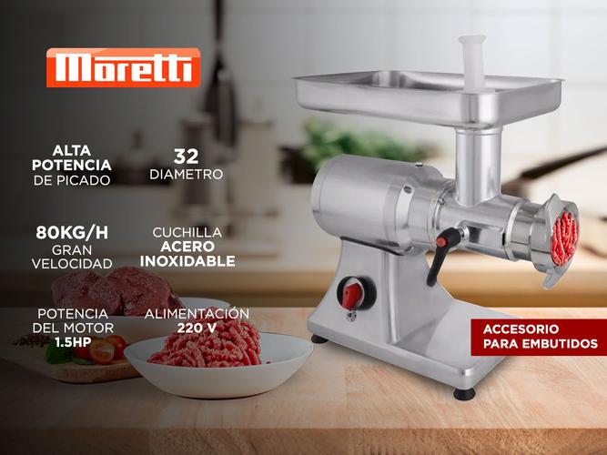 Picadora De Carne Moretti Grinder 32 1.5 HP - 1