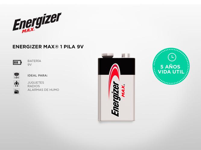Pila Energizer Batería 9v x 1 Alcalina - 1