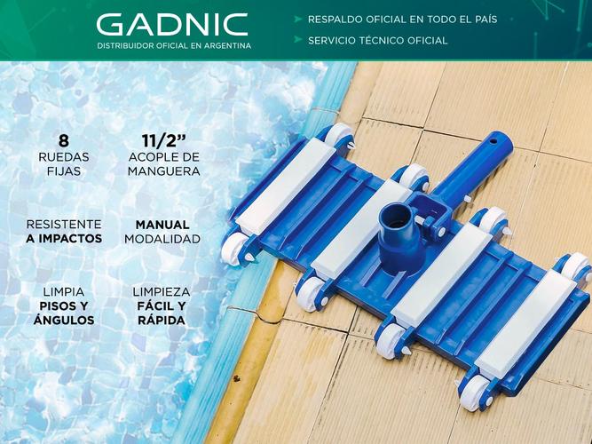 Limpiafondo Gadnic 8 Ruedas Flexible Barrefondo piletas - 1