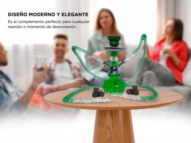 Pipa De Agua Gadnic Narguile Dos Mangueras Hookah Shisha - 2