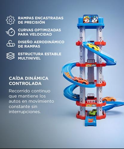 Pista de autos infantil Gadnic torre con rampas y autos - 2
