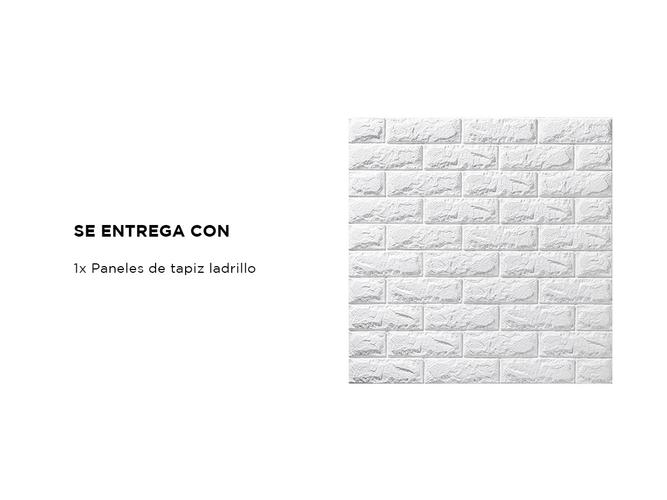 Tapiz de Ladrillo Blanco Gadnic Autoadhesivo de Espuma - 5