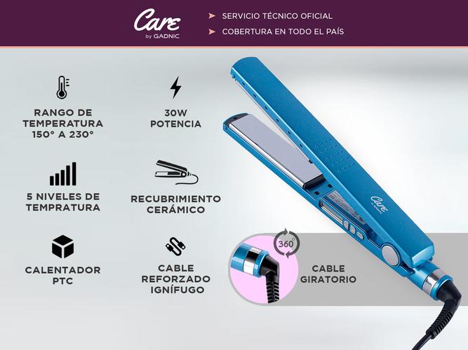 Planchita Para El Pelo Profesional Pro Titanium 2000 Gadnic 30W  - 1