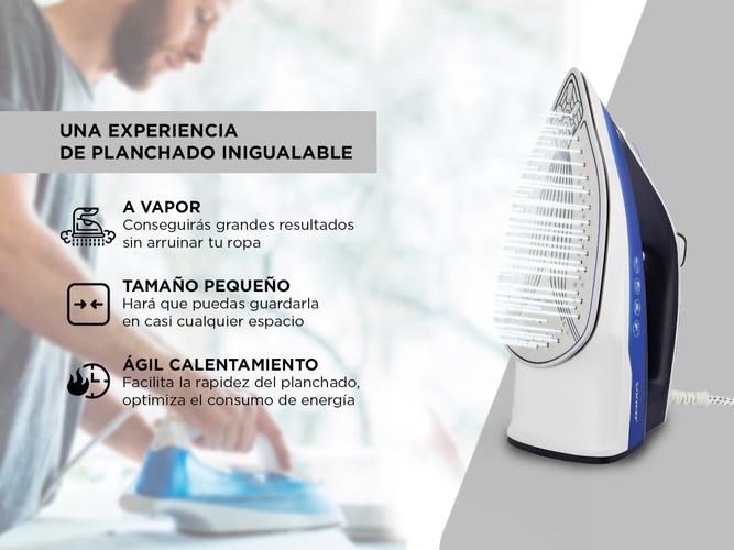 Plancha a vapor Winco W34 con suela antiadherente - 2