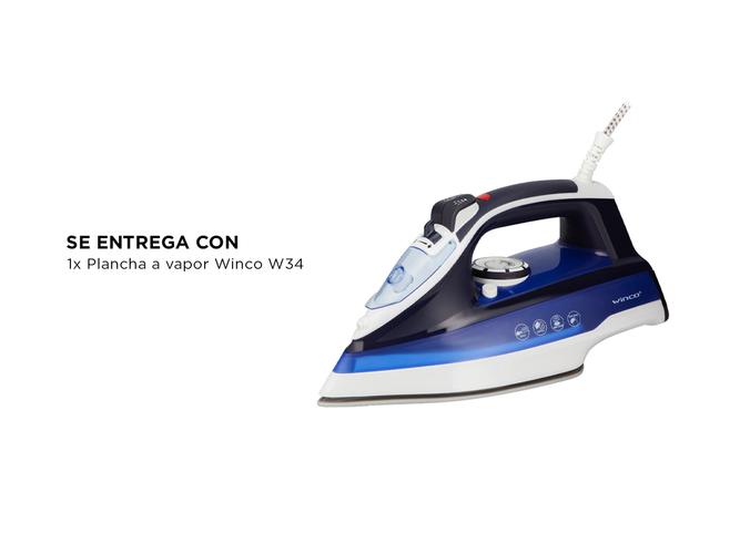 Plancha a vapor Winco W34 con suela antiadherente - 5