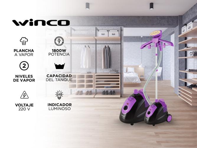 Plancha vertical vaporizadora Winco w207 quita arrugas  - 1