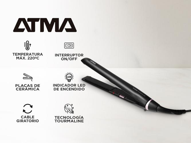 Planchita de Pelo Atma Classic Tourmaline Ceramica 220° PL8832NP - 1