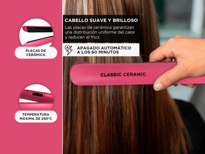 Planchita de Pelo Atma Classic Ceramic PL9033P Pink - 2