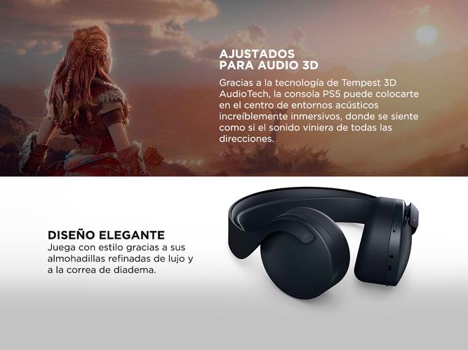 Auriculares Pulse 3d Sony Ps5 Inalambrico Midnight Black Original - 3