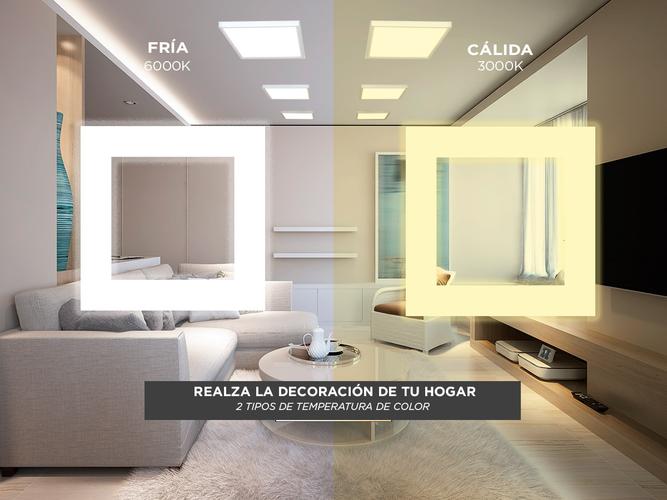 Plafon Lampara techo Led Gadnic PNL24 Cuadrado Calido/Frio 3000K/6000K Cuadrado 24W  - 3