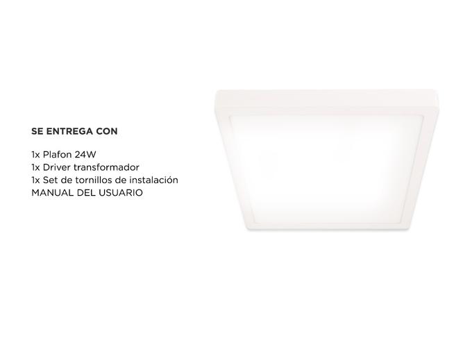 Plafon Lampara techo Led Gadnic PNL24 Cuadrado Calido/Frio 3000K/6000K Cuadrado 24W  - 5