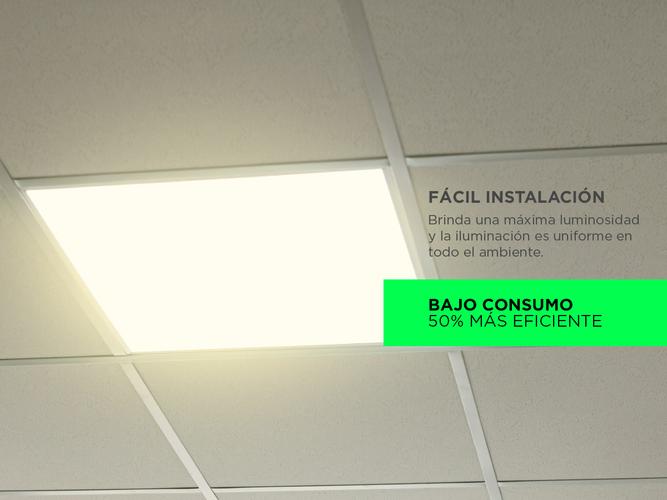 2x Plafon Empotrable Lampara techo Led Gadnic PNL48 Cuadrado 48W CalidoFrio 3000K6000K KIT - 2