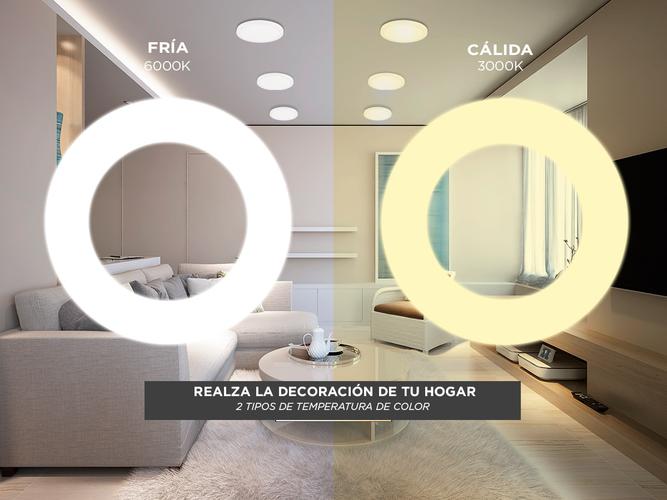Plafon Lampara techo Led Gadnic PNL18 CalidoFrio Redondo 18W - 3