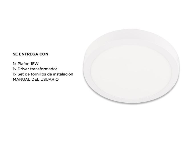 Plafon Lampara techo Led Gadnic PNL18 CalidoFrio Redondo 18W - 5