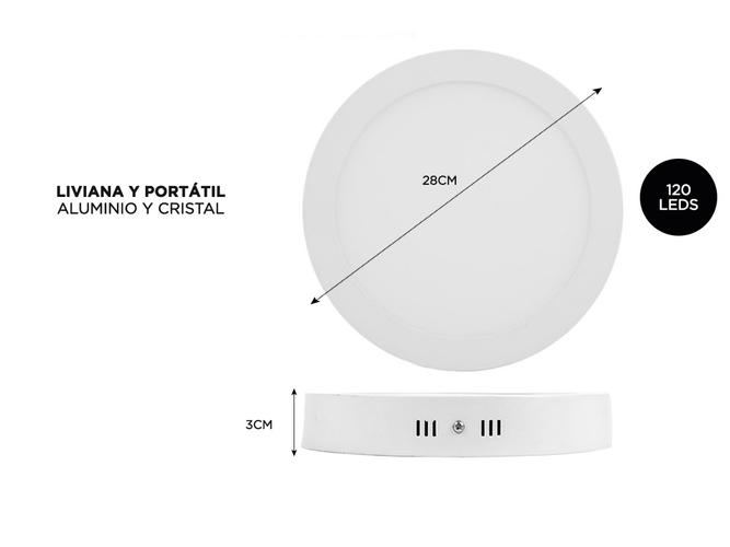 Plafon Lampara techo Led Gadnic PNL24 Redondo 24W CalidoFrio 3000K6000K  - 4