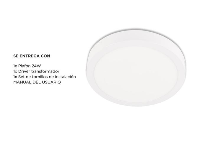 Plafon Lampara techo Led Gadnic PNL24 Redondo 24W CalidoFrio 3000K6000K  - 5