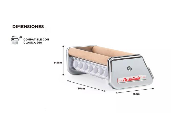  Accesorio Pastalinda Raviolera Ravioli 260 Original Clasica Acero Inox - 4