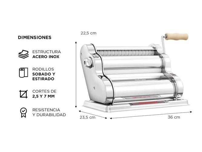 Maquina Pastalinda Clasica 260 Cromada Pastas Fideos Acero Inox  - 4