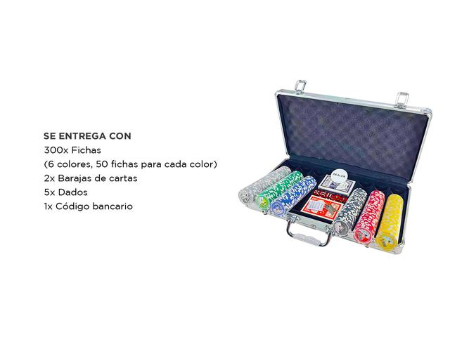 Juego de Póker Gadnic 300 Fichas con Maletín - 5