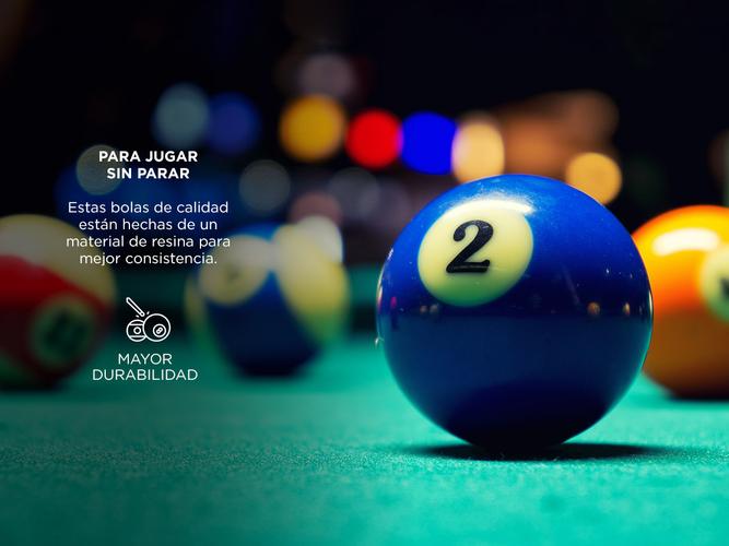 Juego De Bolas De Pool Gadnic Medida Profesional 575mm  - 2