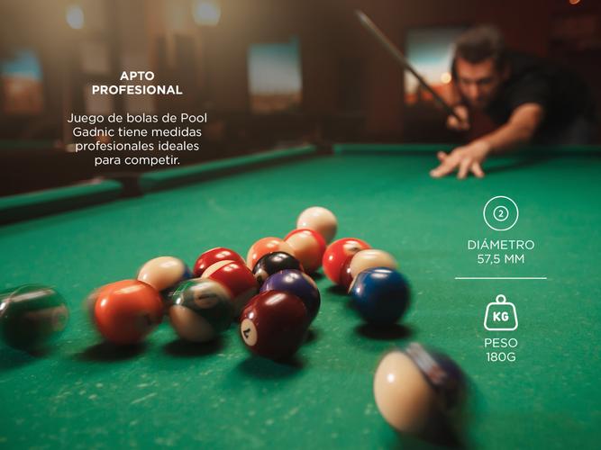 Juego De Bolas De Pool Gadnic Medida Profesional 575mm  - 3
