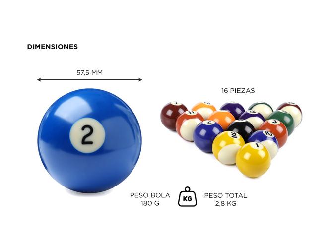 Juego De Bolas De Pool Gadnic Medida Profesional 575mm  - 4