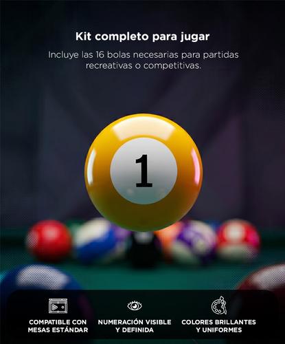 Juego De Bolas De Pool Gadnic Medida Profesional 575mm  - 3