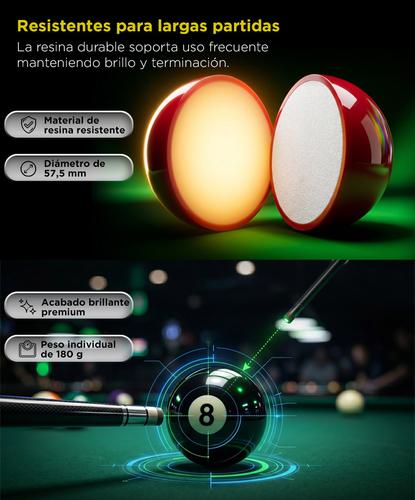 Juego De Bolas De Pool Gadnic Medida Profesional 575mm  - 4