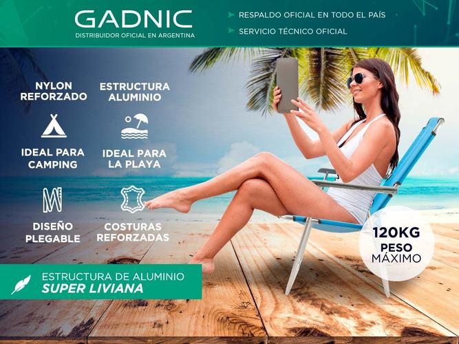Kit x4 Reposeras Plegables Gadnic Playa Camping - 1