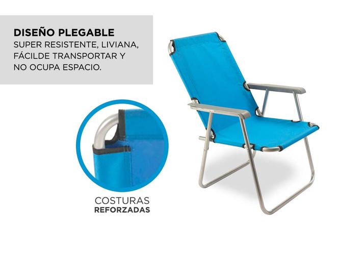 Kit x4 Reposeras Plegables Gadnic Playa Camping - 4