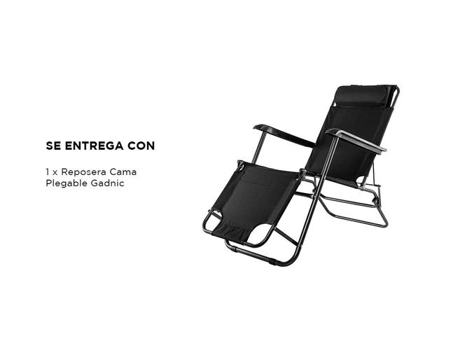 Reposera Plegable Para JardínPlaya Gadnic - 6