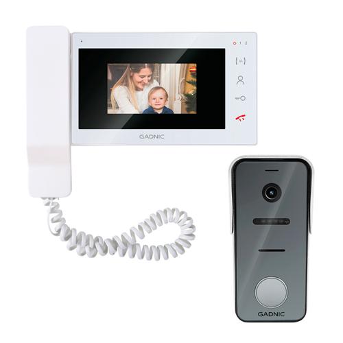 Kit Portero Gadnic Monitor IPS 4.3 Pulgadas Resolucion 480 x 272 Panel Exterior CMOS 600 TVL Vision Nocturna IP65 Intercomunicador Manos Libres Sistema 4 Hilos Apertura Remota - 0