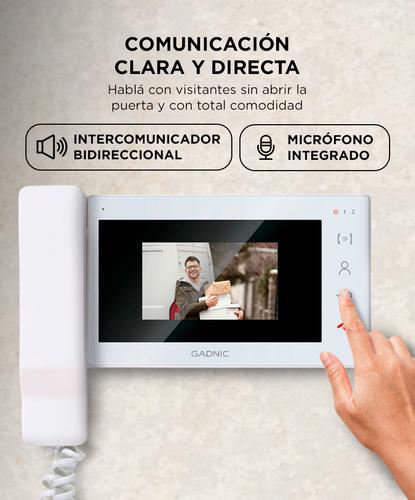 Kit Portero Gadnic Monitor IPS 4.3 Pulgadas Resolucion 480 x 272 Panel Exterior CMOS 600 TVL Vision Nocturna IP65 Intercomunicador Manos Libres Sistema 4 Hilos Apertura Remota - 2