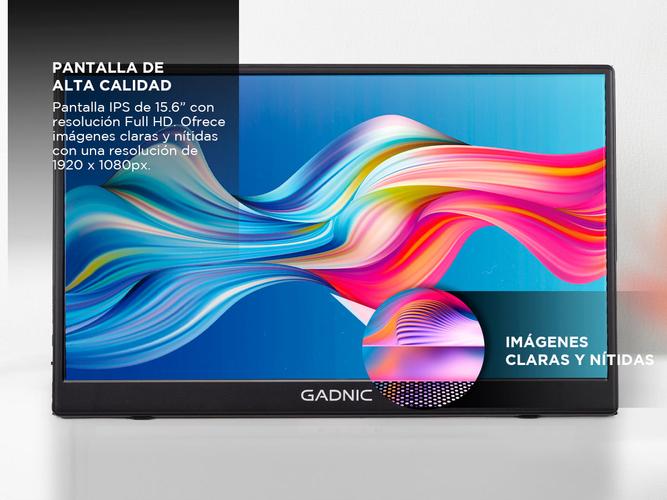 Monitor Portátil Gadnic 156 Full Hd Con Funda Soporte  - 3