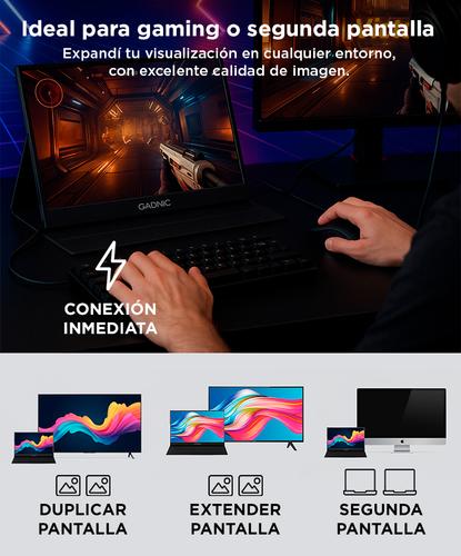 Monitor Portátil Gadnic 156 con Funda Soporte Full HD - 3
