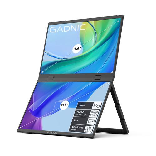 Monitor Portátil Dual Vertical GADNIC 15.6 Full HD - 0