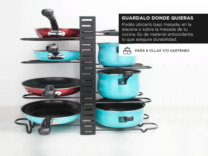 Organizador de Batería de Cocina Gadnic Acero Reforzado - 3
