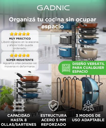 Organizador de Batería de Cocina Gadnic Acero Reforzado - 1