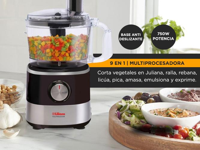 Procesadora Liliana Fullprocessor AM780 9en1 750w c/ Exprimidor - 2